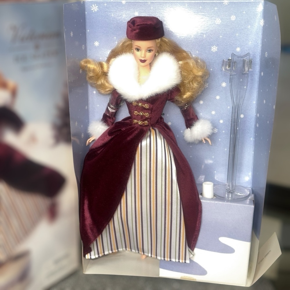 Barbie Victorian Ice Skater Special Edition Mounts on Music Box & Rotates